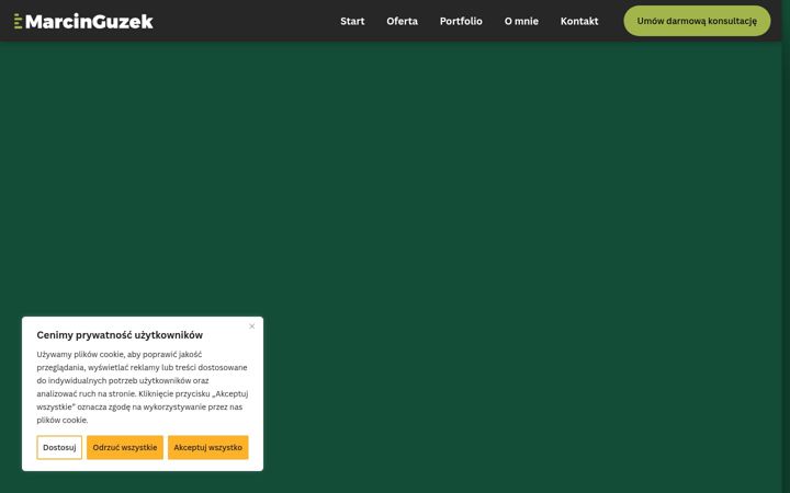 Screenshot of marcinguzek.pl