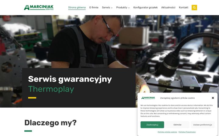 Screenshot of marciniakservice.pl