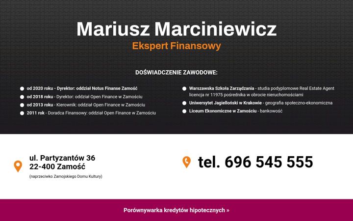 Screenshot of marciniewicz.pl