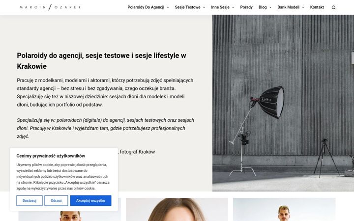 Screenshot of marcinozarek.com