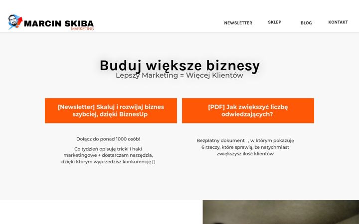 Captura de pantalla de marcinskiba.pl