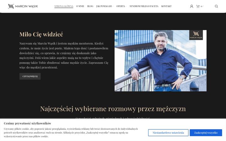 Screenshot of marcinwasik.pl