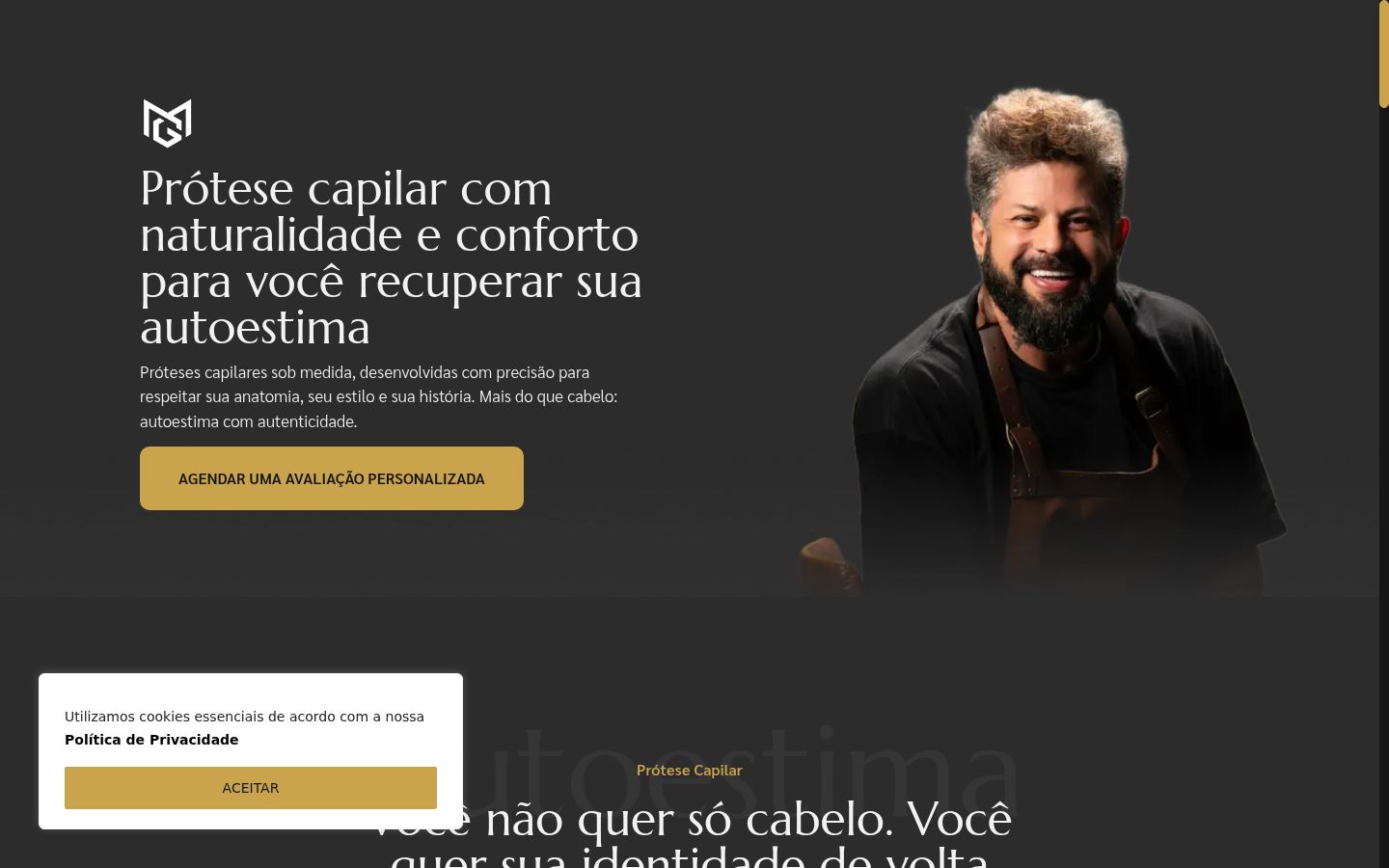 Captura de pantalla del banner de consentimiento mostrado antes de cualquier interacción