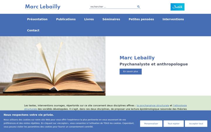 Screenshot of marclebailly.com