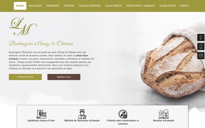 Screenshot of marclebeuboulangerpatissier.com