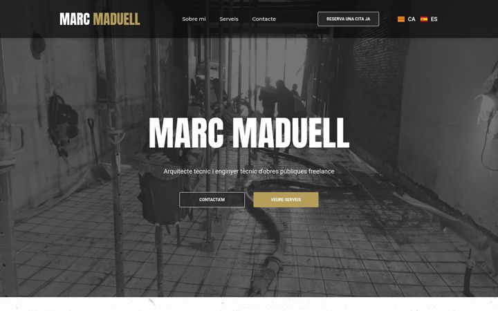 Screenshot of marcmaduellarquitecturatecnica.com