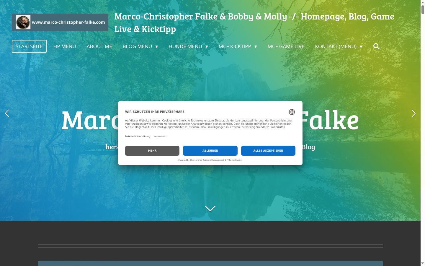 Screenshot tal-banner tal-kunsens muri qabel kwalunkwe interazzjoni