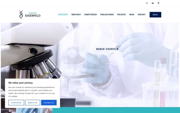 Screenshot of marco-eigenfeld.de