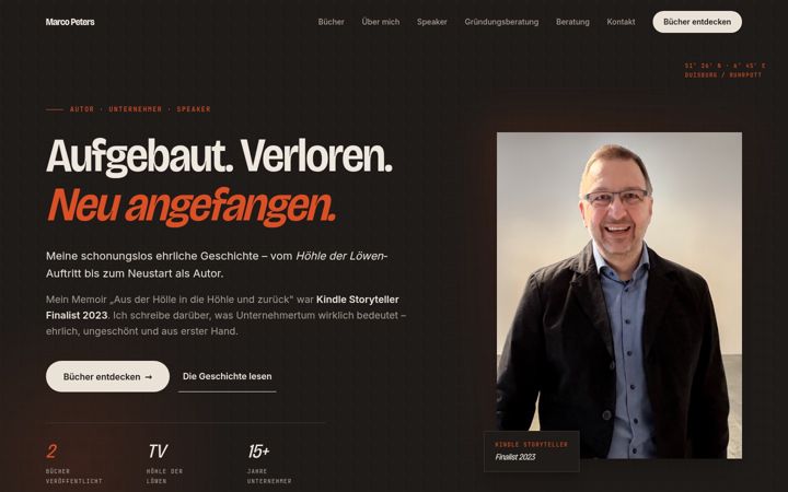 Screenshot of marco-peters.de