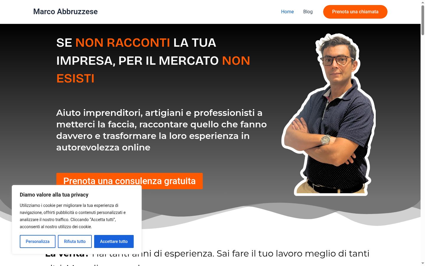 Screenshot tal-banner tal-kunsens muri qabel kwalunkwe interazzjoni