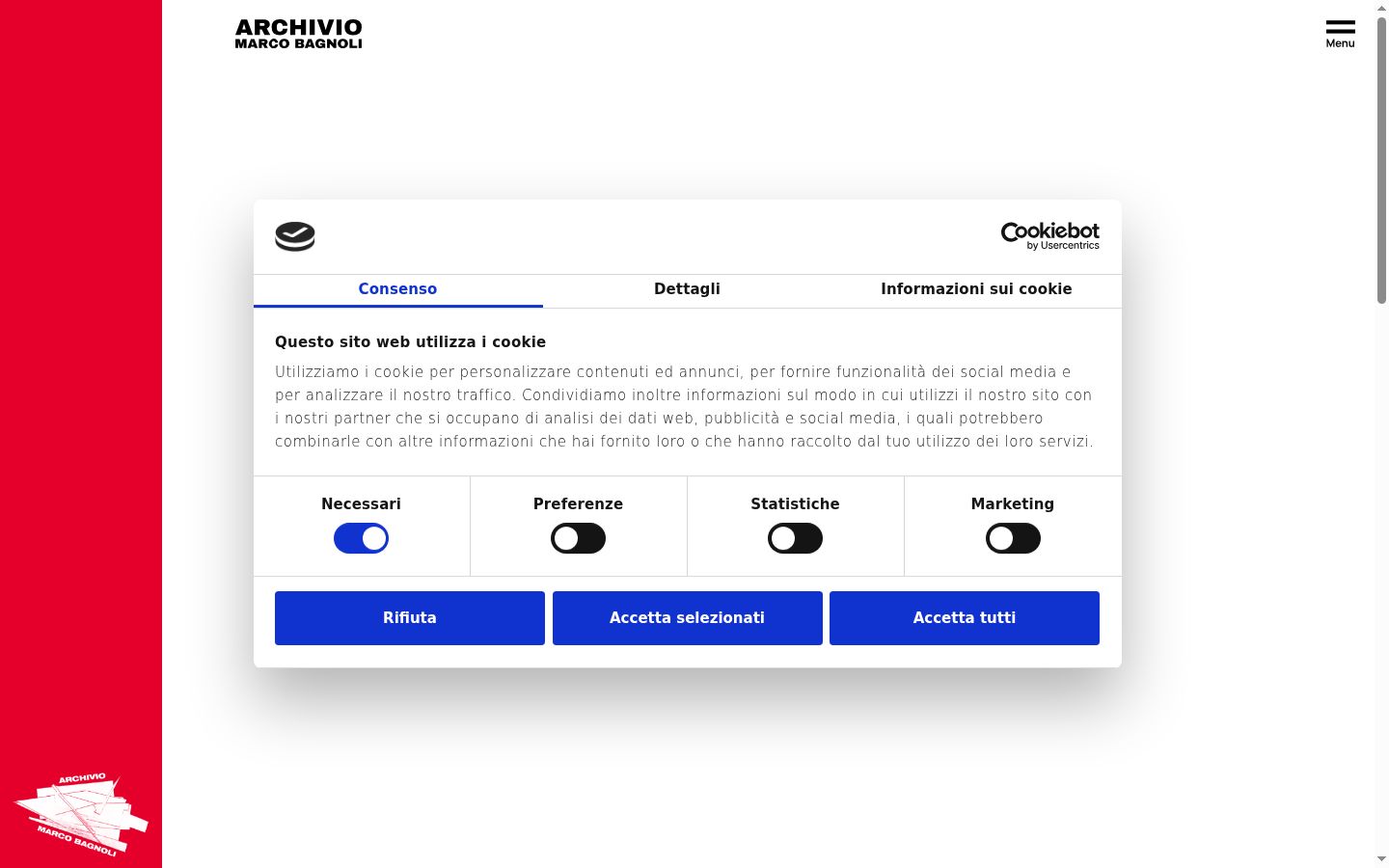Captura de pantalla del banner de consentimiento mostrado antes de cualquier interacción