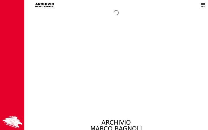 Screenshot of marcobagnoliarchivio.com