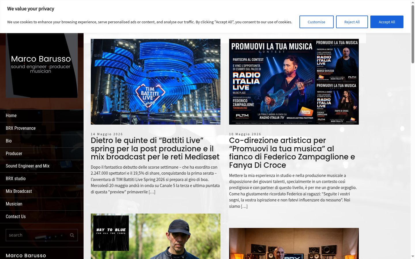 Screenshot des Einwilligungsbanners vor jeglicher Interaktion