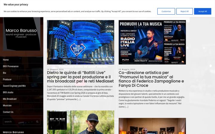 Screenshot of marcobarusso.com