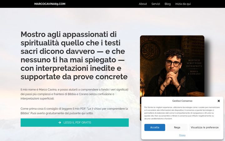 Screenshot of marcocavina69.com