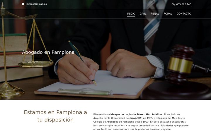 Screenshot of marcogarciamina.com