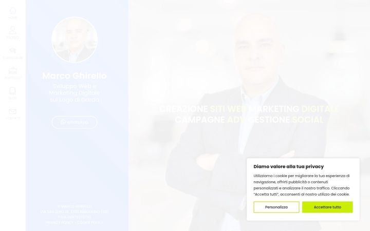 Screenshot of marcoghirello.com