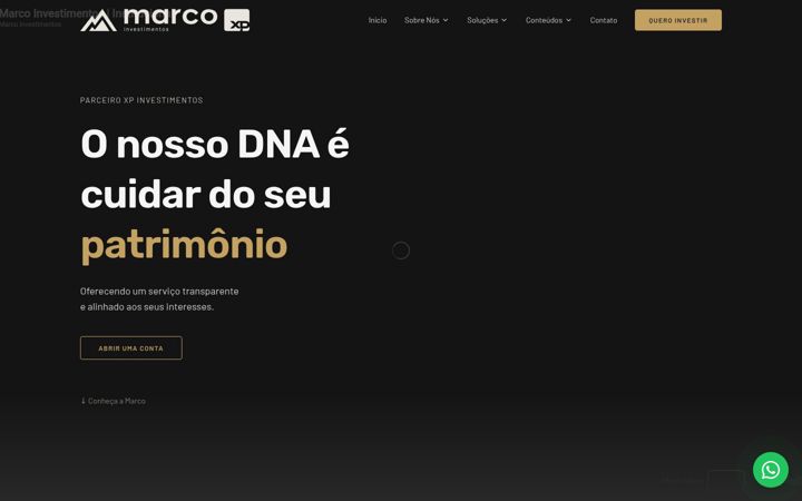 Screenshot of marcoinvestimentos.com.br