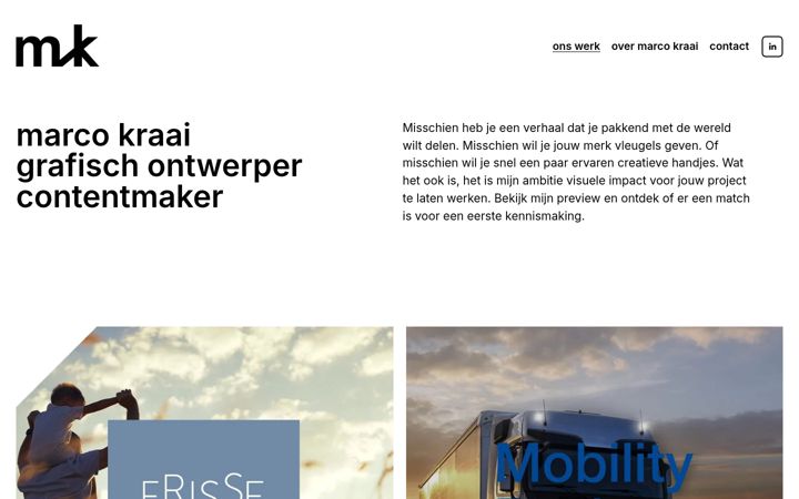 Screenshot of marcokraai.nl