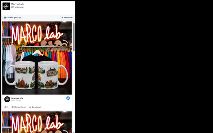 Screenshot of marcolab.lt