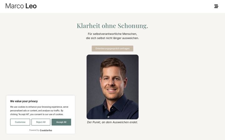 Screenshot of marcoleo.de