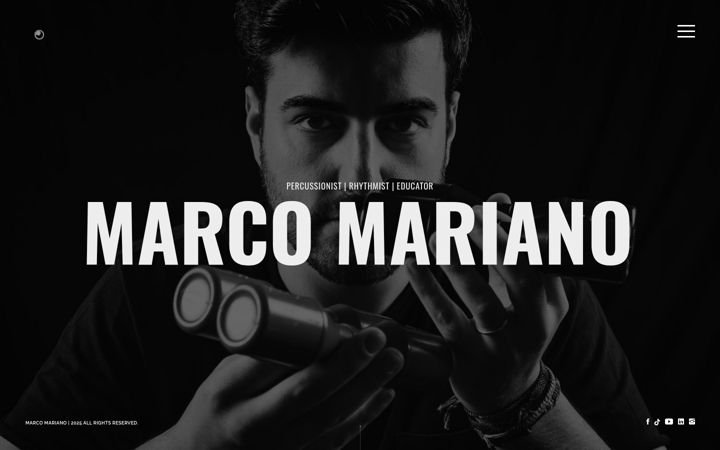 Screenshot of marcomarianomusic.com