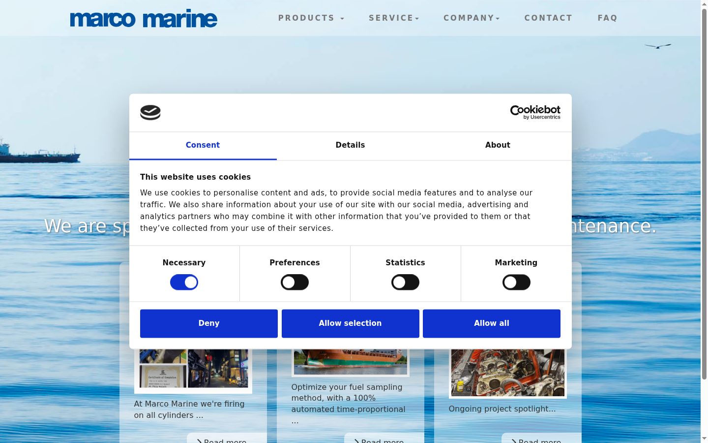 Capture d'écran de la bannière de consentement affichée avant toute interaction