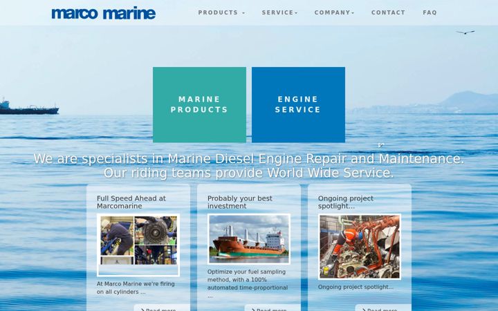 Screenshot of marcomarine.com