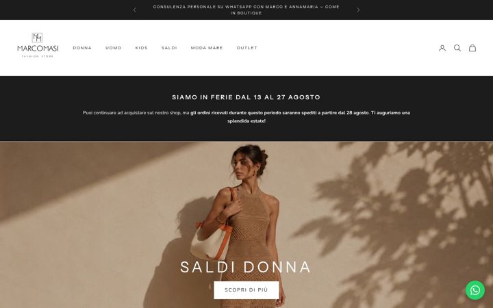 Screenshot of marcomasistore.it