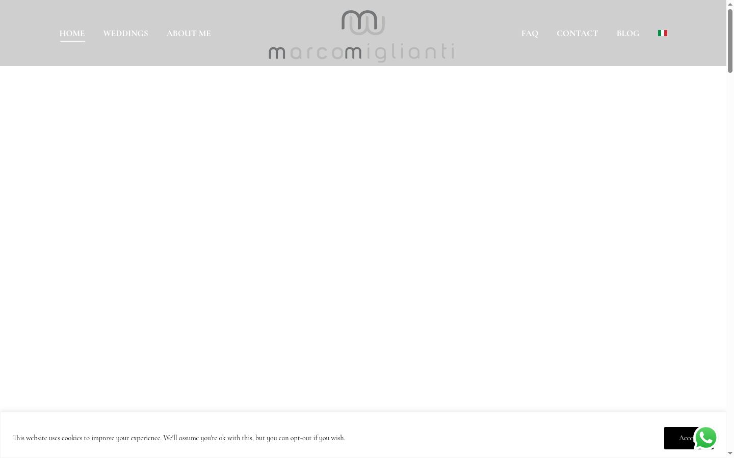 Screenshot del banner di consenso mostrato prima di qualsiasi interazione