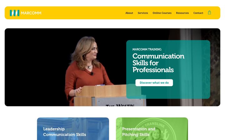 Screenshot of marcommtraining.com