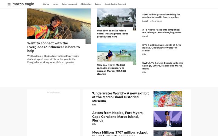 Screenshot ta' marconews.com