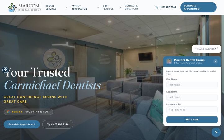 Screenshot of marconidentalgroup.com