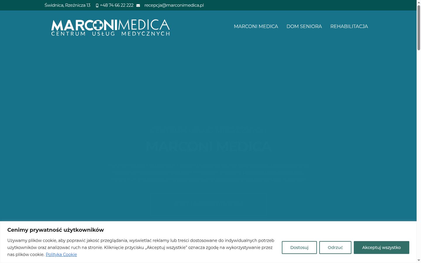 Captura de ecrã do banner de consentimento apresentado antes de qualquer interação