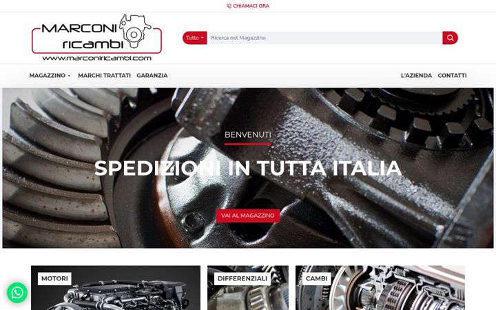 Screenshot of marconiricambi.com