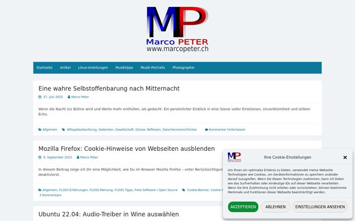 Screenshot of marcopeter.ch