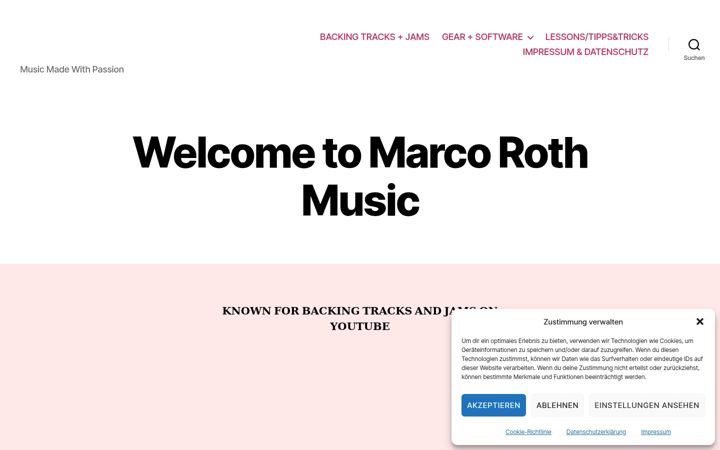 Screenshot of marcorothmusic.de