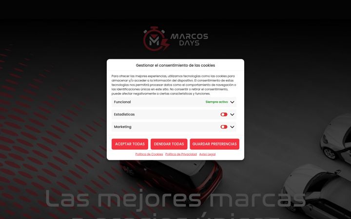 Screenshot of marcosdays.com