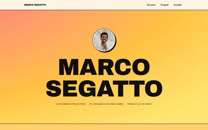Screenshot of marcosegatto.com
