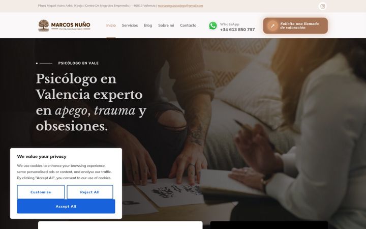 Screenshot of marcospsicologo.es