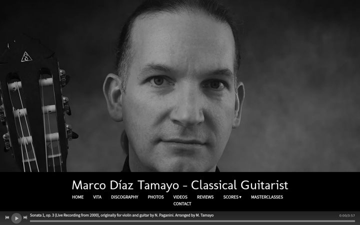 Screenshot of marcotamayo.com