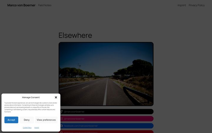 Screenshot of marcovonboerner.com