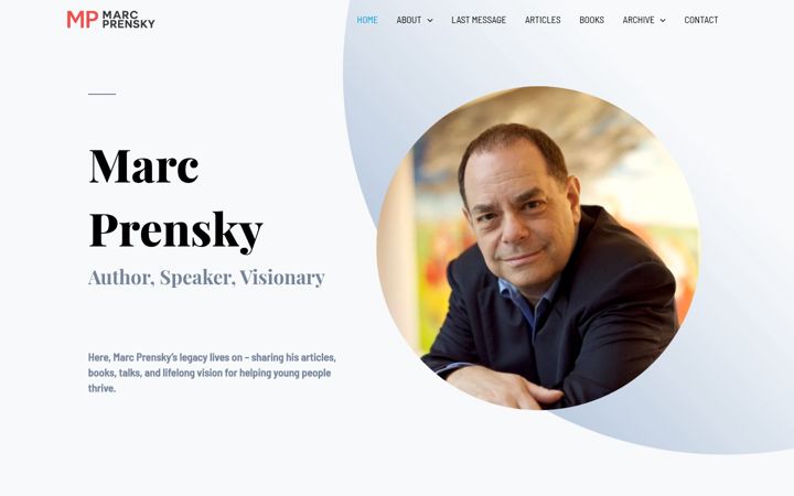 Screenshot of marcprensky.com