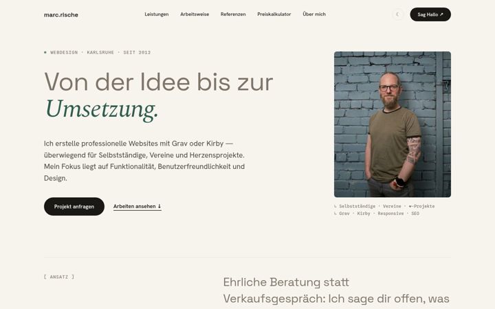 Screenshot of marcrische.de