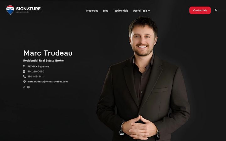 Screenshot of marctrudeaucourtier.com
