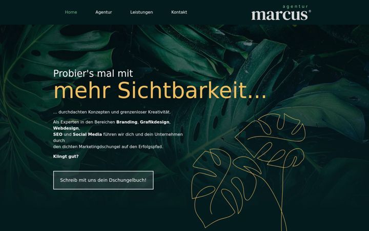 Screenshot of marcus-agentur.de