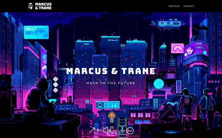 Screenshot of marcusandtrane.com