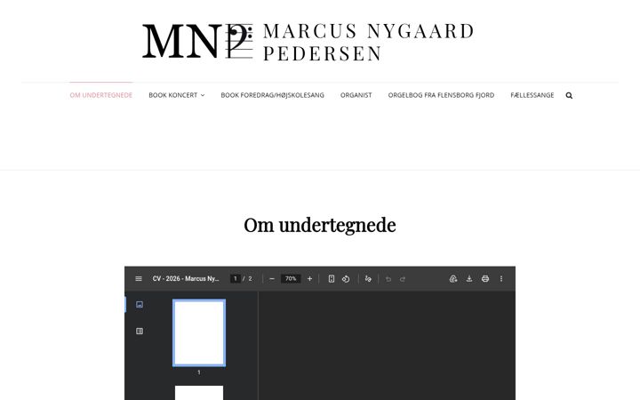 Screenshot of marcusnygaardpedersen.dk