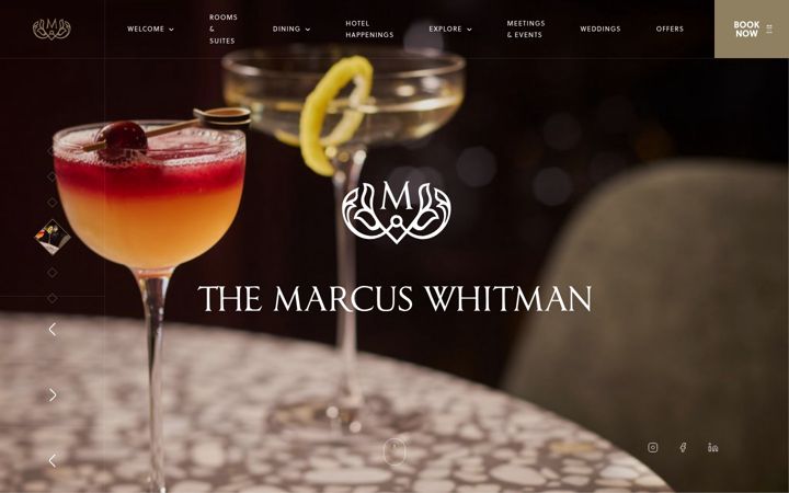 Screenshot of marcuswhitmanhotel.com