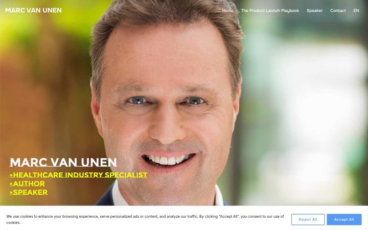 Screenshot of marcvanunen.com